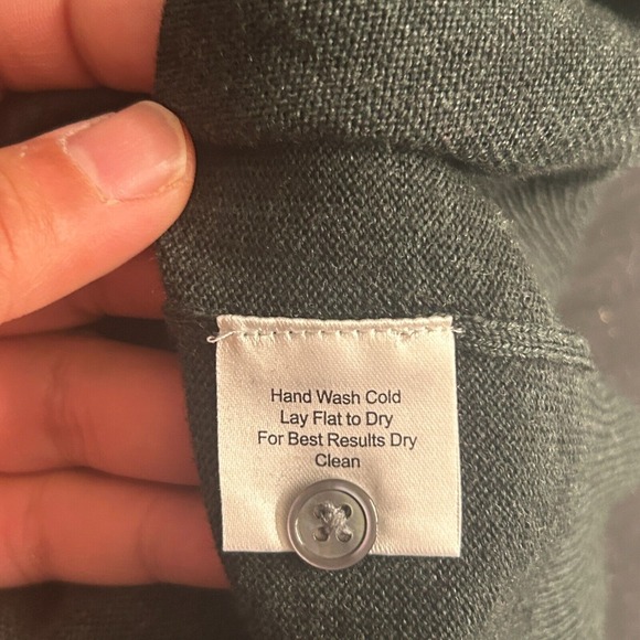 Pronto Uomo Sweater 5x Dark Green 100 Extra Fine Merino Collared‎ Career Wool - Picture 9 of 11